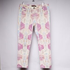 Roberto Cavalli Purple Snakeskin Jeans